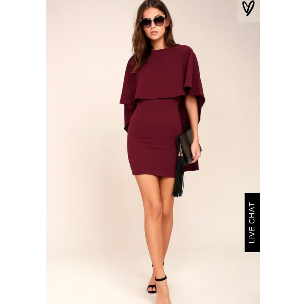 Burgundy Backless Lulu’s dress- Brand new!!
